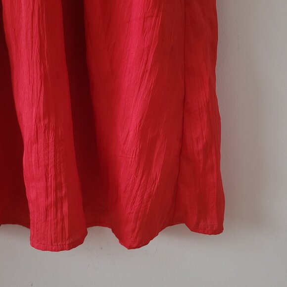 Gap Textured Crinkle Empire Waist Coral Mini Dress-Small - Picture 4 of 6